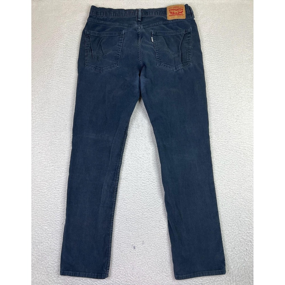 Levis 514 Mens 36x34 Black Corduroy Straight Leg Stretch Pants 00514-0090 - Picture 2 of 16